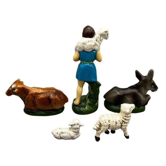 Vintage Dickson Hand-Painted Nativity Scene Set Complete w Stable Japan 12 Pc - Picture 11 of 16